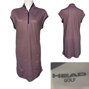 HEAD Golf Polo Dress Sz L red/blue multicolor short sleeve casual athletic